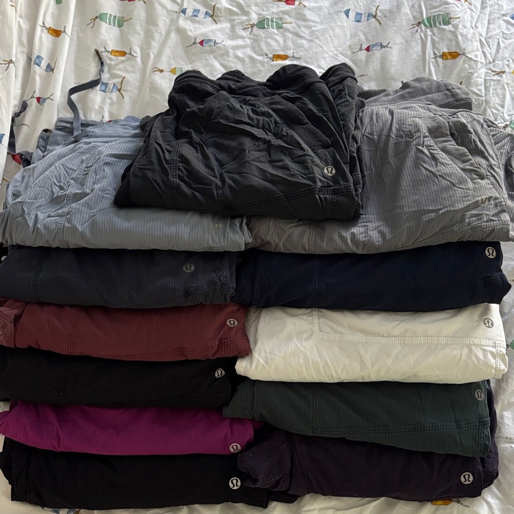 Huge lot of lululemon dance studio pants sz 10 & 12